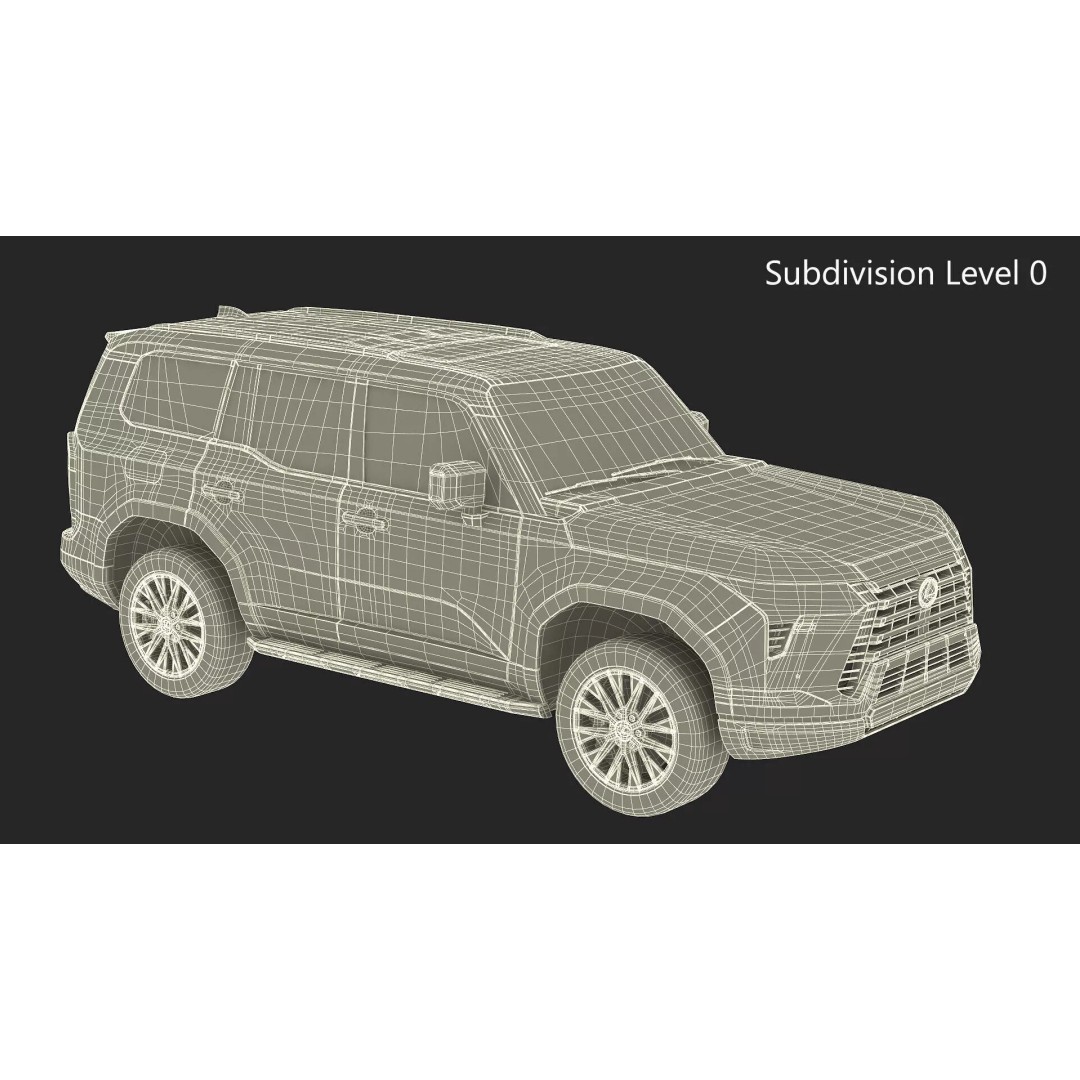 Lexus GX 550 SUV 3D Model – Rigged Luxury Off-Road Vehicle, FBX - View 25