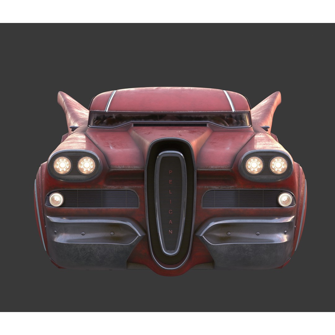 Futuristic Flying Car 3D Model – High Poly PBR Vehicle, FBX, OBJ - View 30