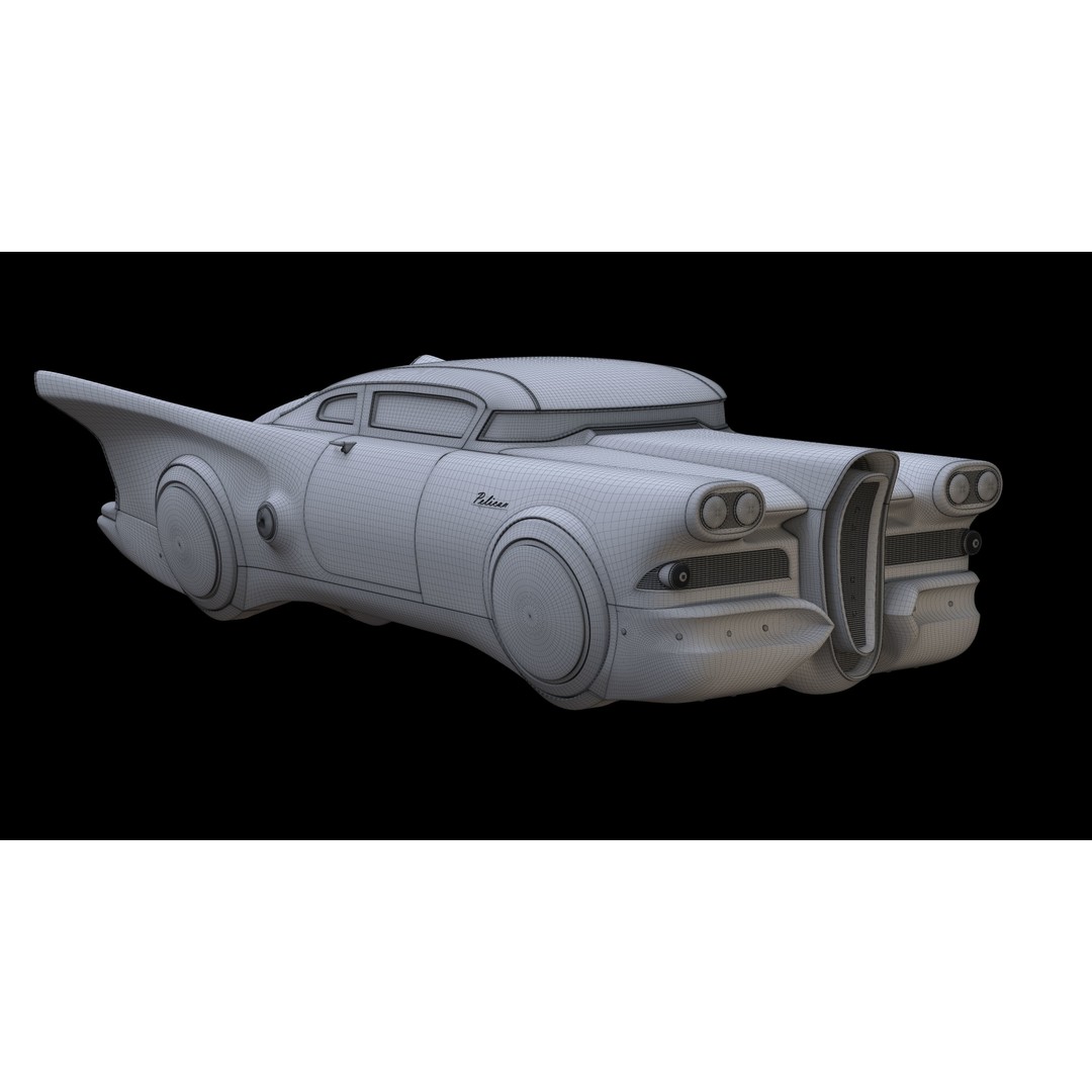 Futuristic Flying Car 3D Model – High Poly PBR Vehicle, FBX, OBJ - View 33