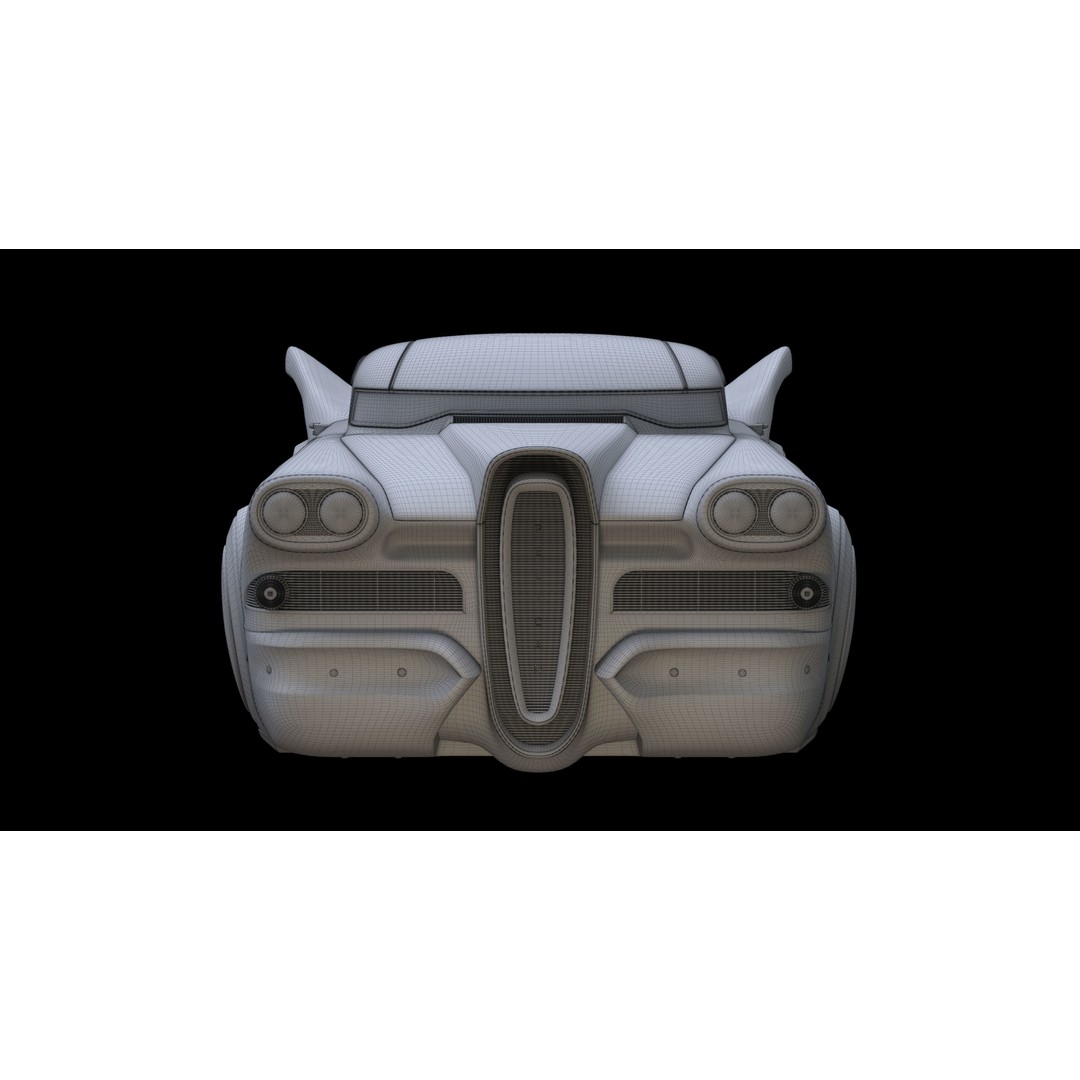 Futuristic Flying Car 3D Model – High Poly PBR Vehicle, FBX, OBJ - View 34