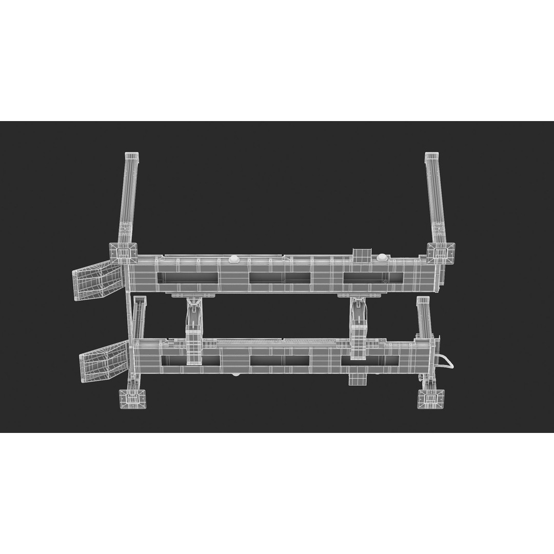 4 Post Car Lift 3D Model – High Quality, Game-Ready Formats - View 16