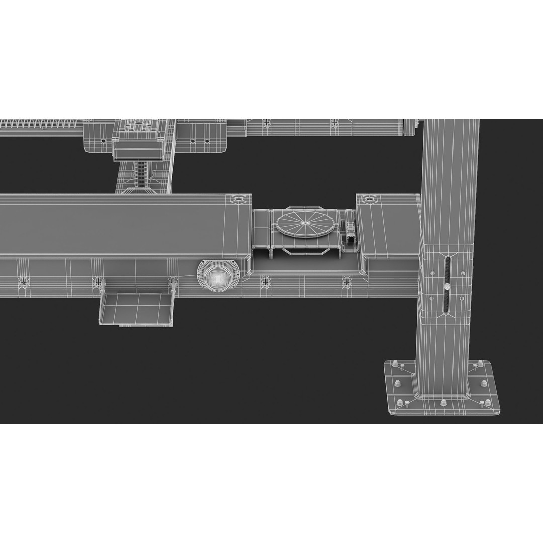 4 Post Car Lift 3D Model – High Quality, Game-Ready Formats - View 17