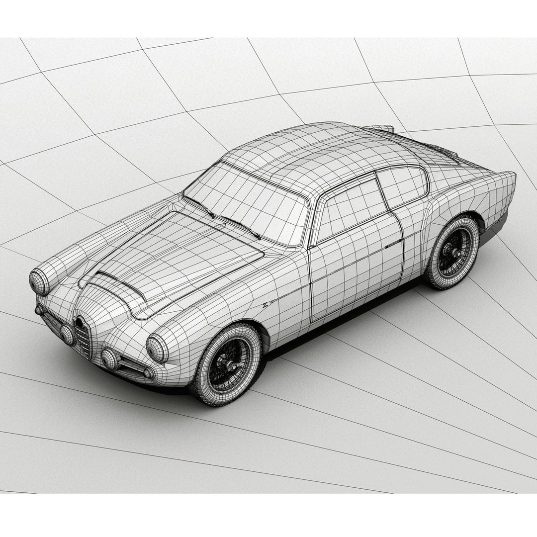 Alfa Romeo 1900 SSZ 3D Model – High Detail Racing Car, FBX & OBJ - View 13