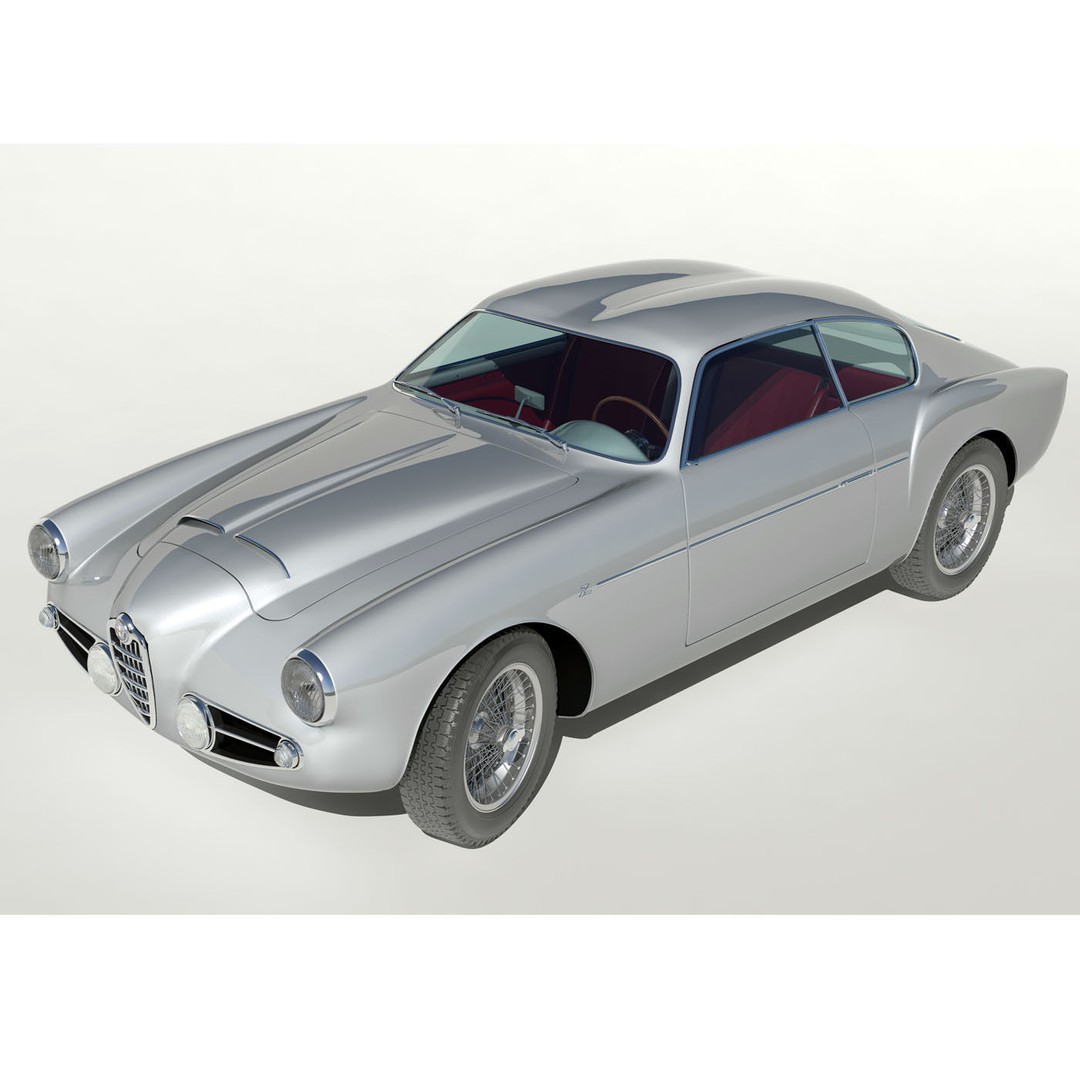 Alfa Romeo 1900 SSZ 3D Model – High Detail Racing Car, FBX & OBJ - View 4