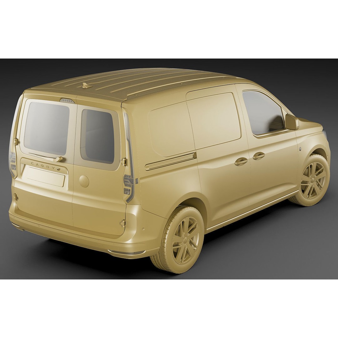 Volkswagen Caddy Van 2021 3D Model – Medium Detail with PBR Materials - View 22