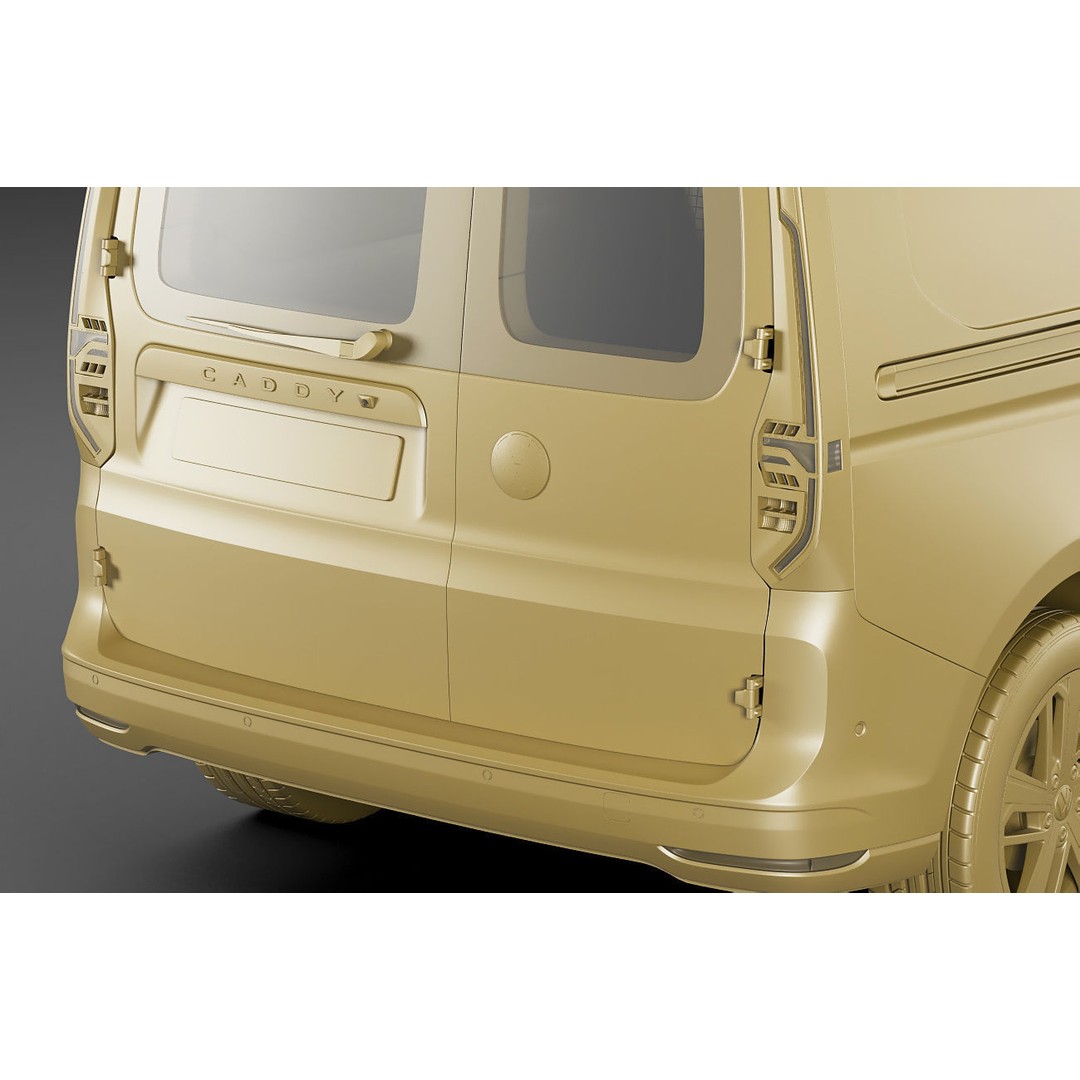 Volkswagen Caddy Van 2021 3D Model – Medium Detail with PBR Materials - View 24