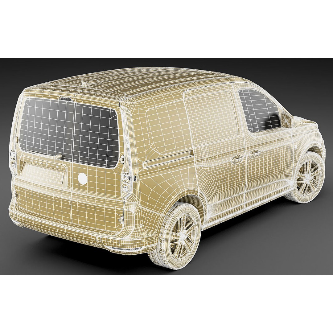 Volkswagen Caddy Van 2021 3D Model – Medium Detail with PBR Materials - View 26
