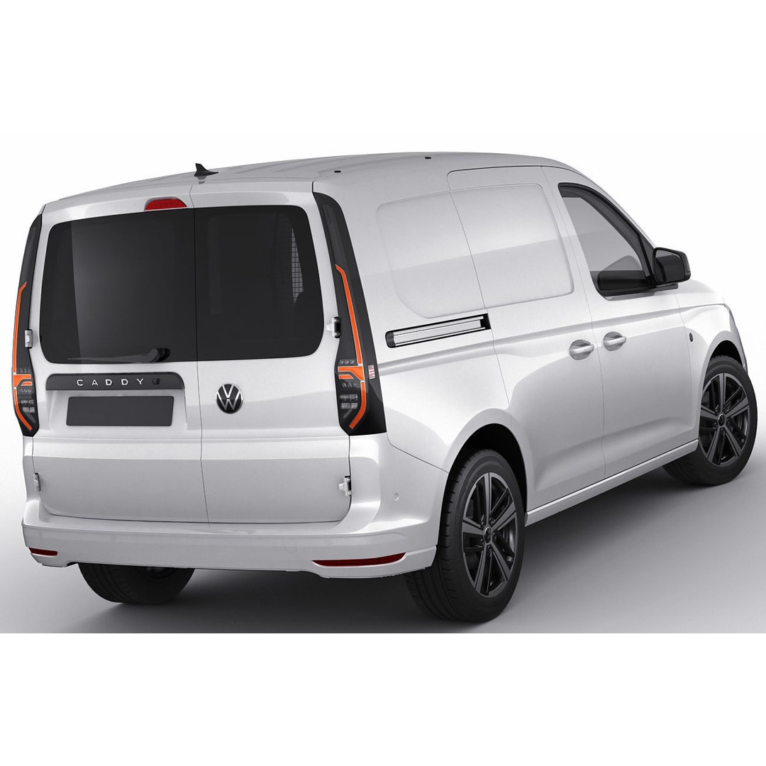 Volkswagen Caddy Van 2021 3D Model – Medium Detail with PBR Materials - View 3