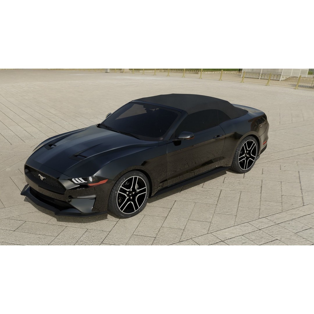 2019 Mustang Convertible 3D Model – High Detail Blender Asset