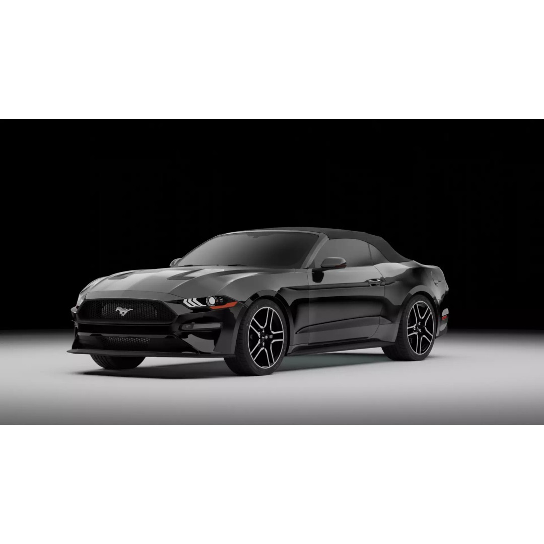 2019 Mustang Convertible 3D Model – High Detail Blender Asset - View 2