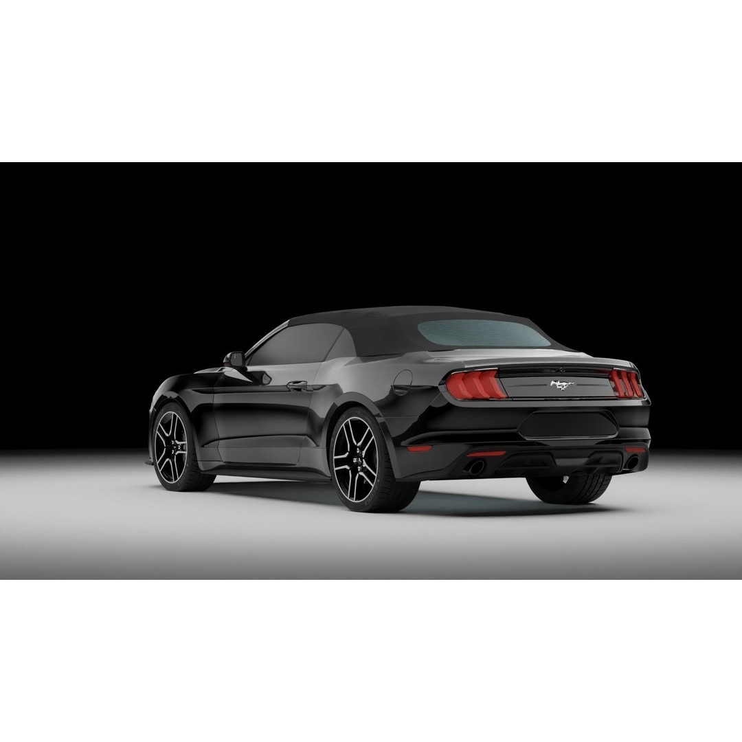 2019 Mustang Convertible 3D Model – High Detail Blender Asset - View 4