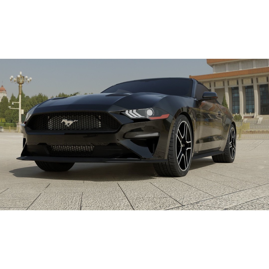 2019 Mustang Convertible 3D Model – High Detail Blender Asset - View 7