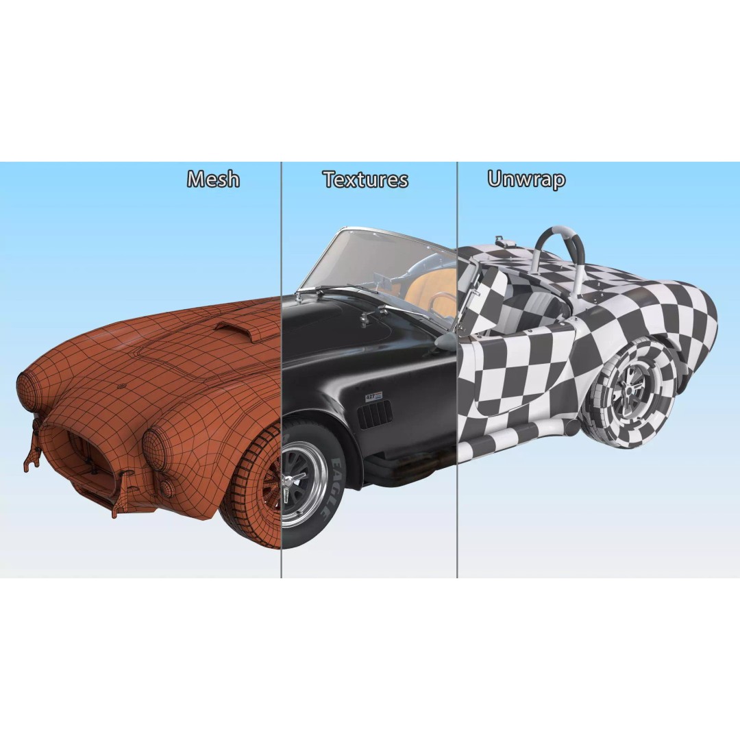 Shelby Cobra 1965 3D Model – Simplified High-Quality Car Asset, FBX - View 21
