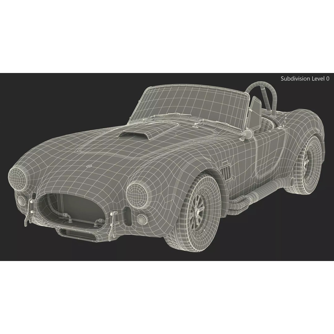 Shelby Cobra 1965 3D Model – Simplified High-Quality Car Asset, FBX - View 22