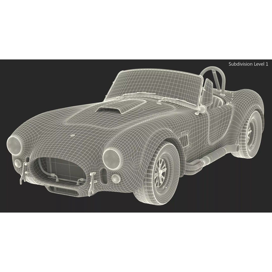 Shelby Cobra 1965 3D Model – Simplified High-Quality Car Asset, FBX - View 23