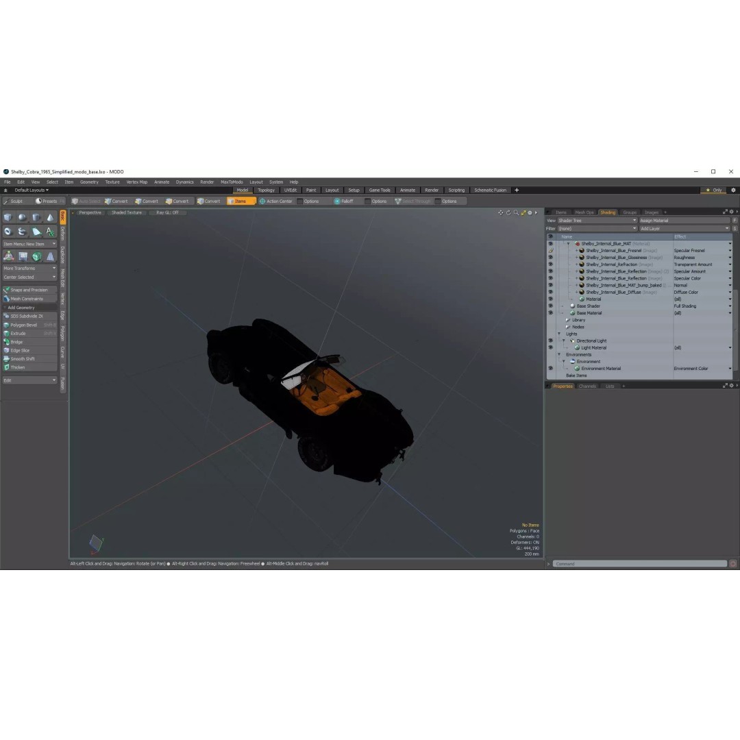 Shelby Cobra 1965 3D Model – Simplified High-Quality Car Asset, FBX - View 28