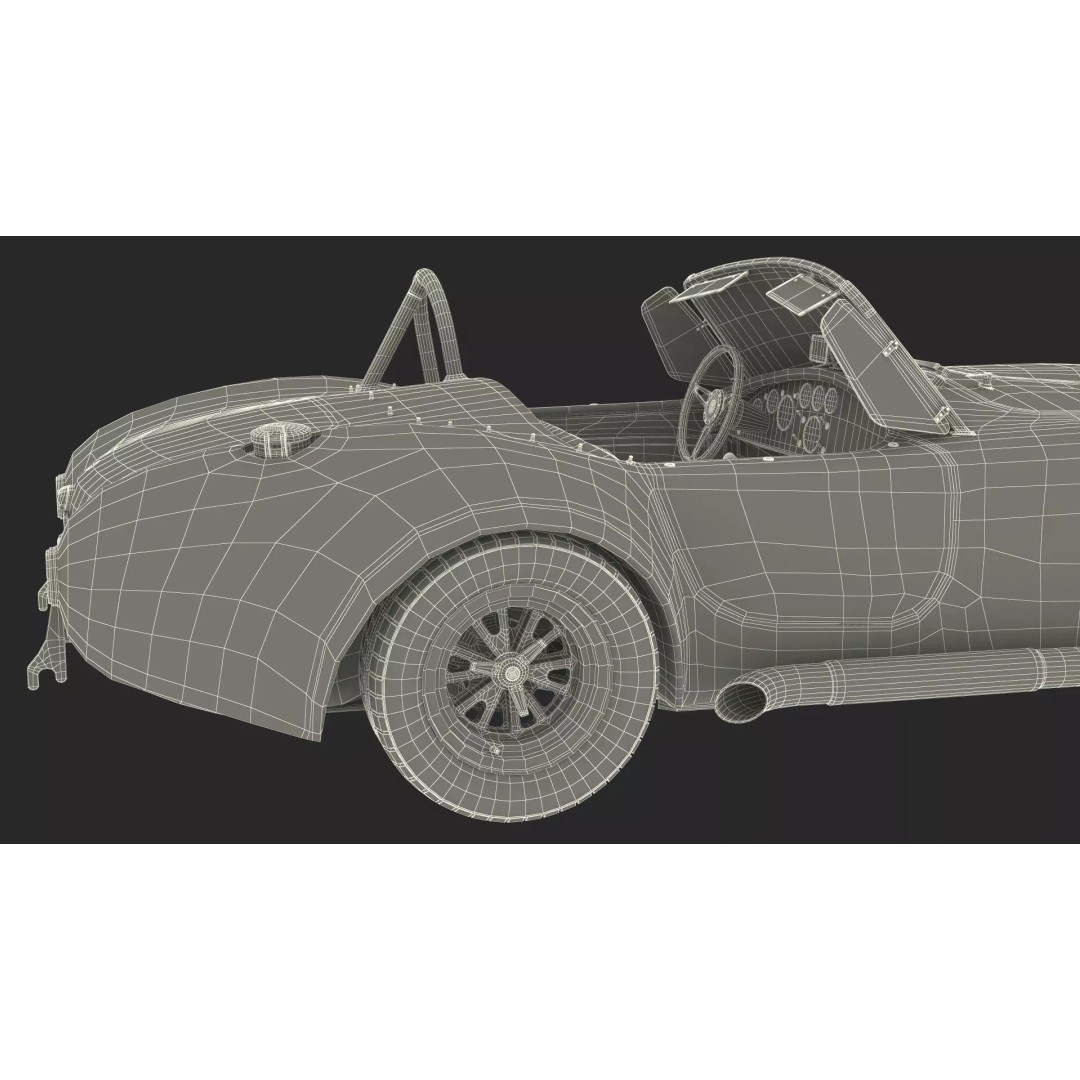 Shelby Cobra 1965 3D Model – Simplified High-Quality Car Asset, FBX - View 34