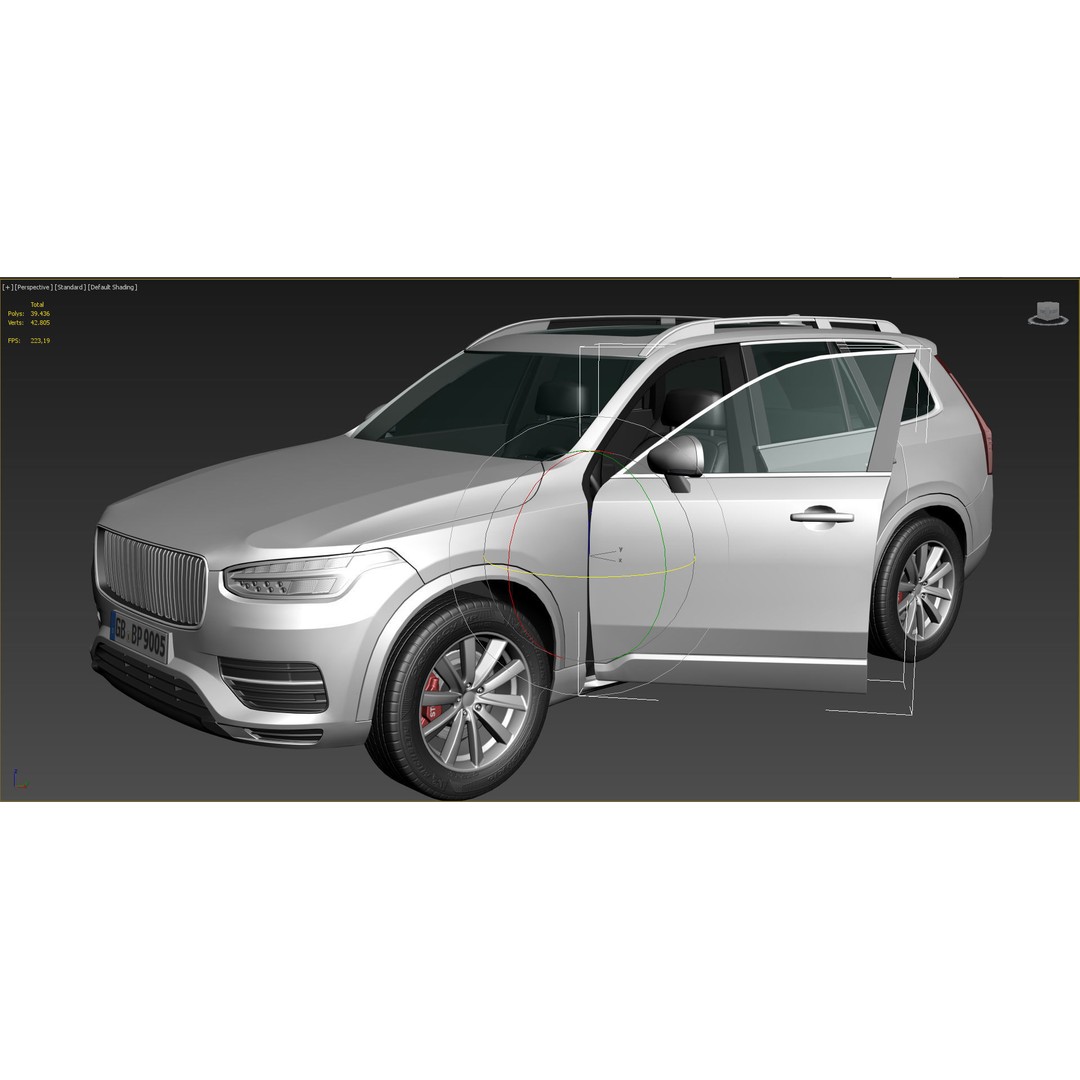 Volvo XC90 3D Model – Low Poly PBR Vehicle with 6 Color Variations - View 11