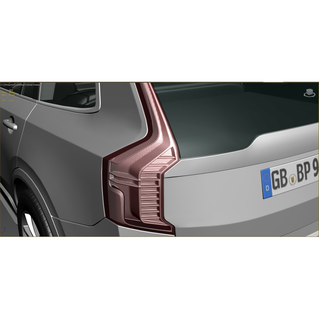 Volvo XC90 3D Model – Low Poly PBR Vehicle with 6 Color Variations - View 13