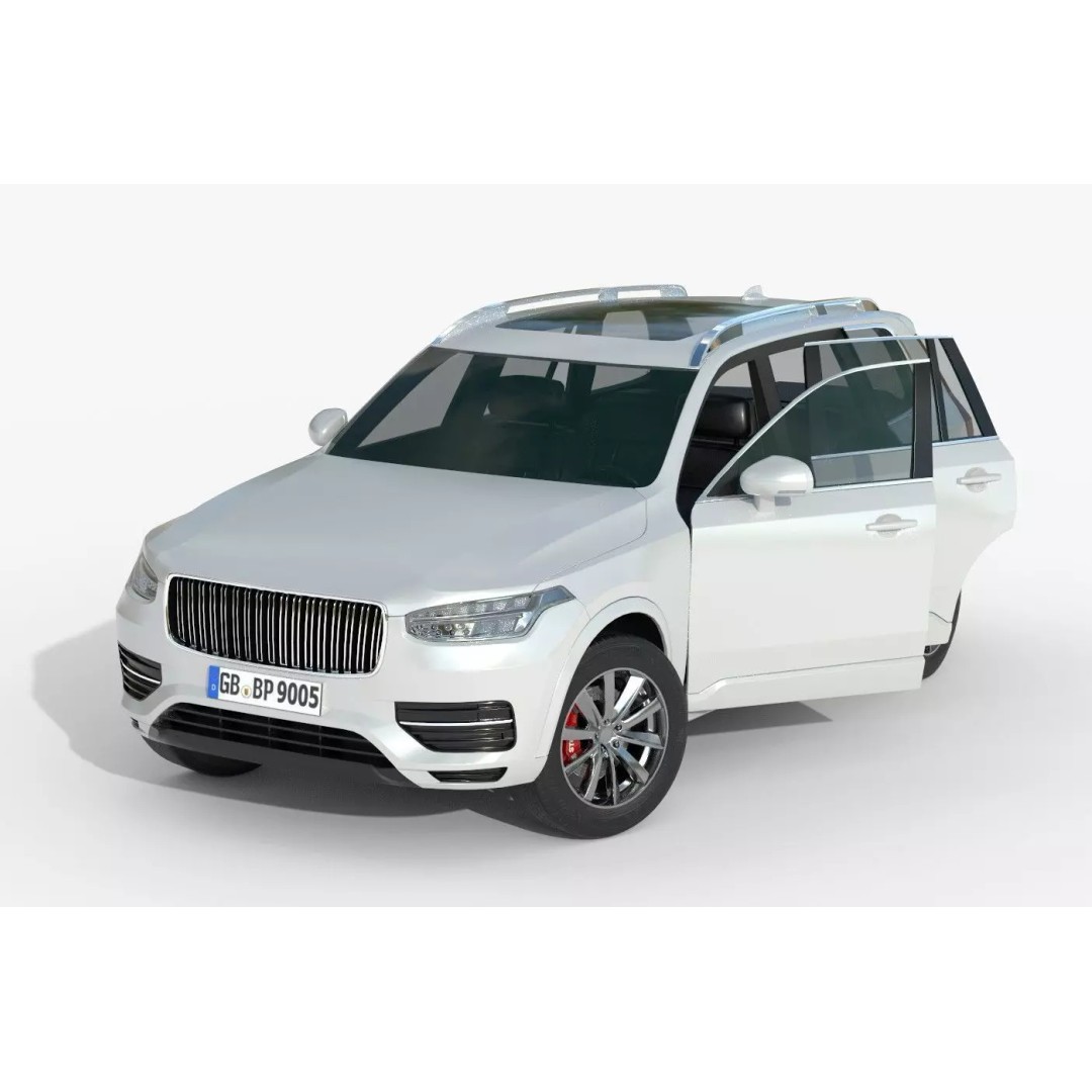 Volvo XC90 3D Model – Low Poly PBR Vehicle with 6 Color Variations - View 2