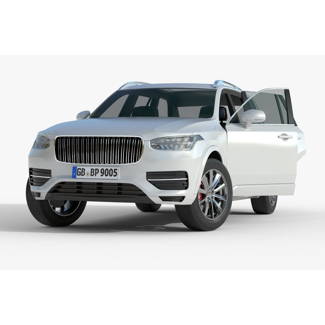 Volvo XC90 3D Model – Low Poly PBR Vehicle with 6 Color Variations - View 4