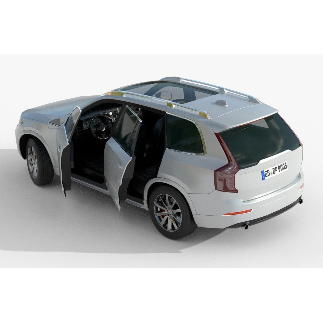 Volvo XC90 3D Model – Low Poly PBR Vehicle with 6 Color Variations - View 5