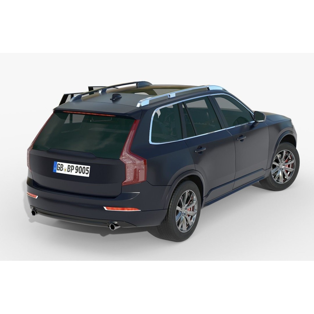 Volvo XC90 3D Model – Low Poly PBR Vehicle with 6 Color Variations - View 7