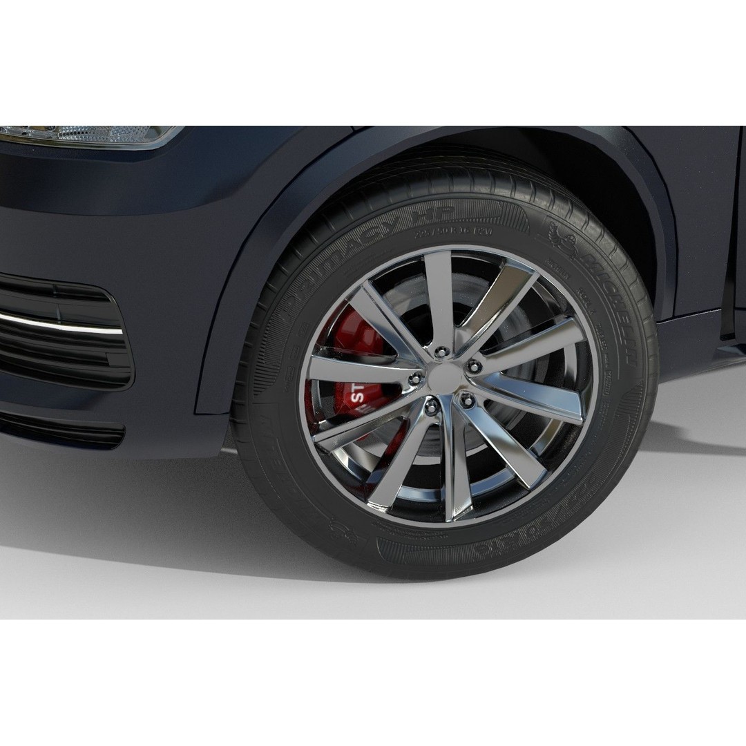Volvo XC90 3D Model – Low Poly PBR Vehicle with 6 Color Variations - View 8