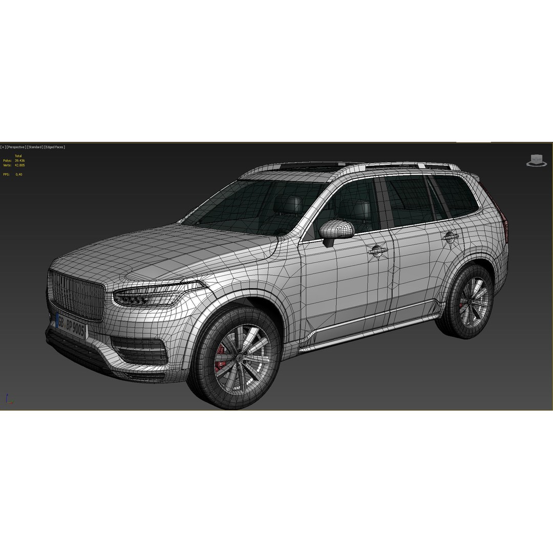 Volvo XC90 3D Model – Low Poly PBR Vehicle with 6 Color Variations - View 9