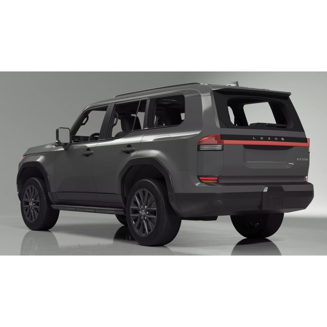Lexus GX 550 SUV 2024 Gray 3D Model – High Poly PBR Asset, FBX - View 12