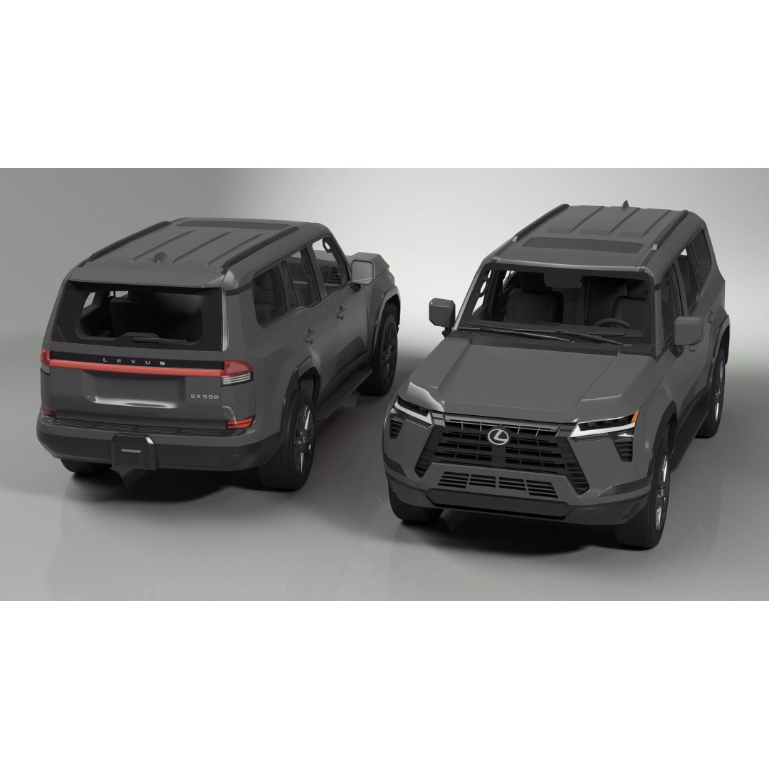 Lexus GX 550 SUV 2024 Gray 3D Model – High Poly PBR Asset, FBX - View 13