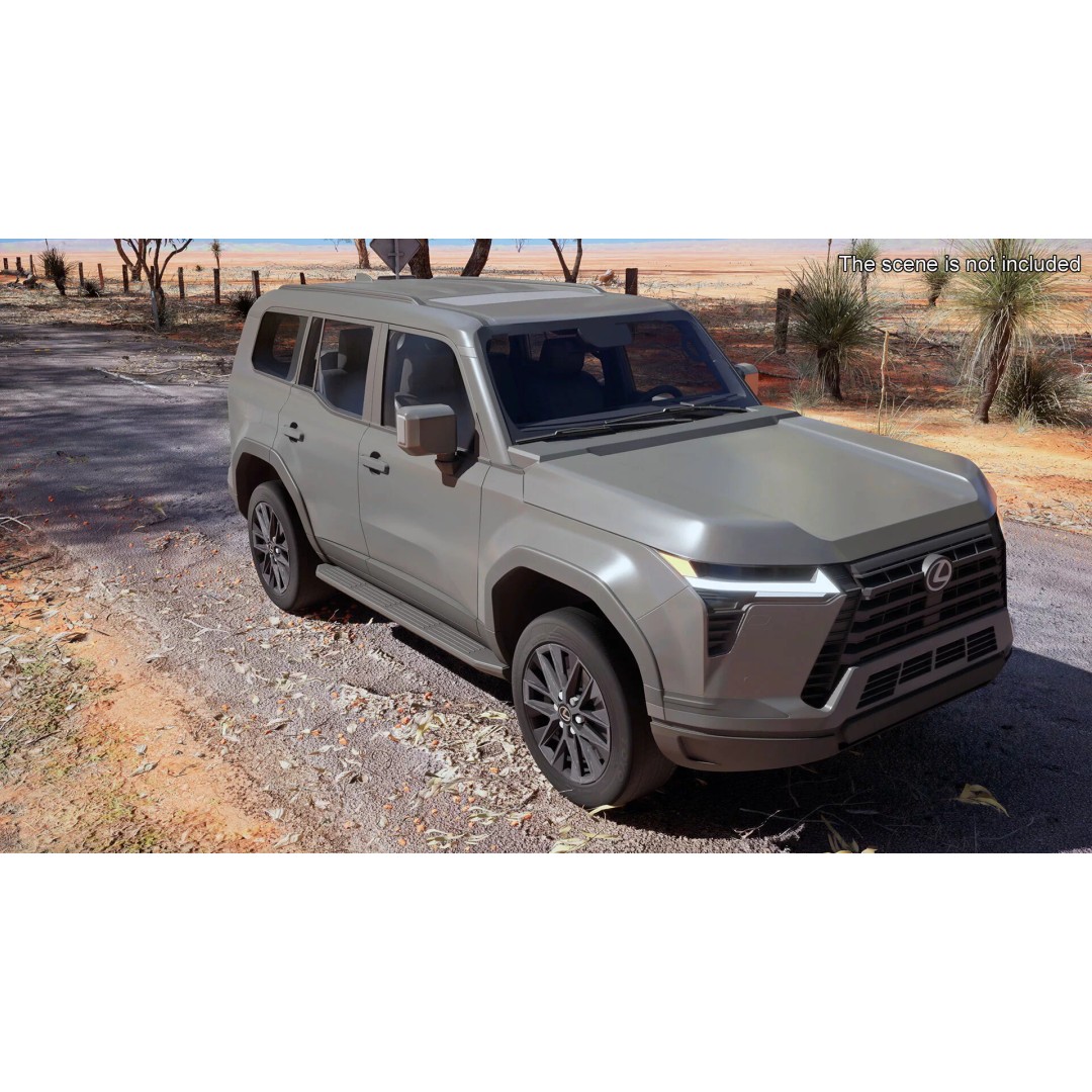 Lexus GX 550 SUV 2024 Gray 3D Model – High Poly PBR Asset, FBX - View 2