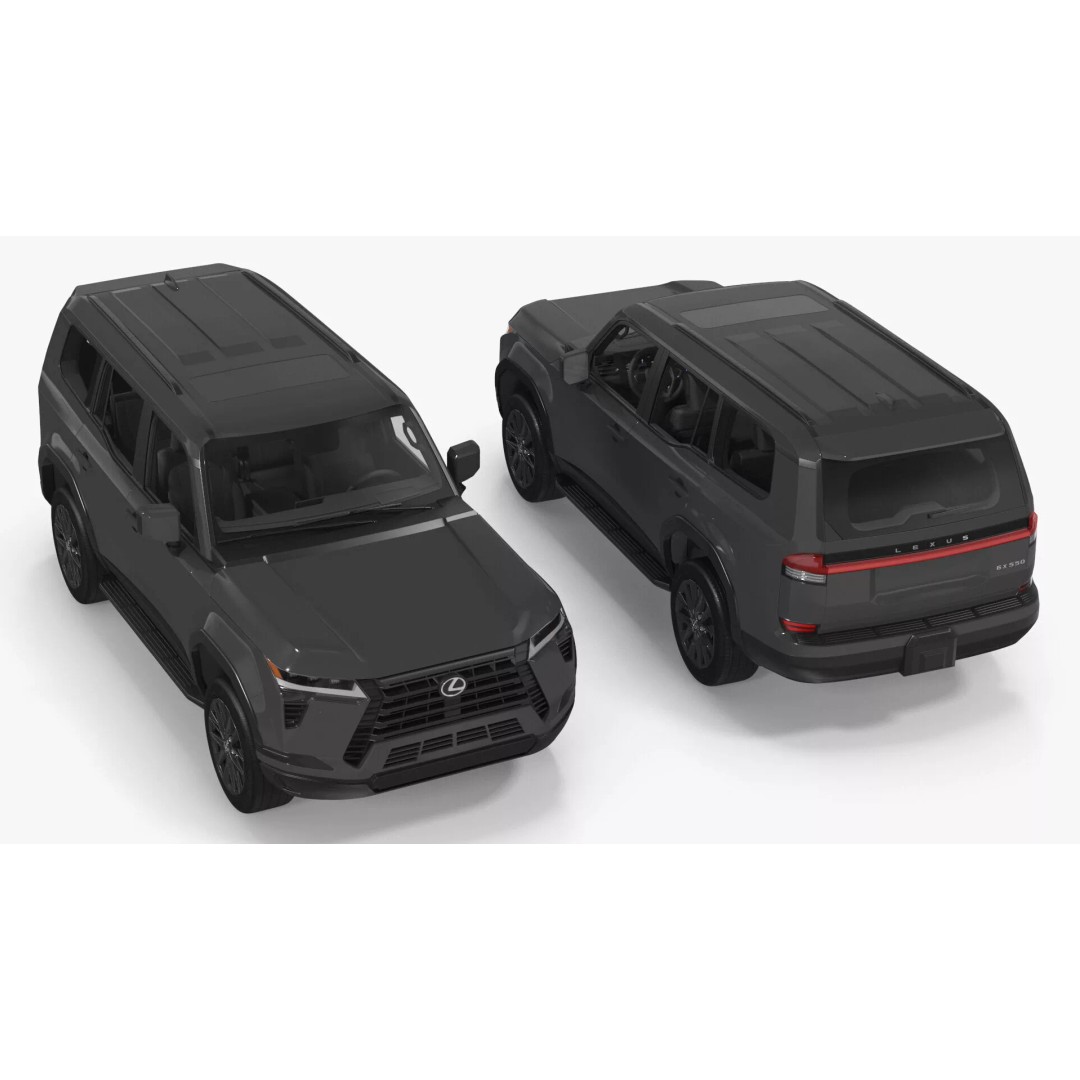 Lexus GX 550 SUV 2024 Gray 3D Model – High Poly PBR Asset, FBX - View 27