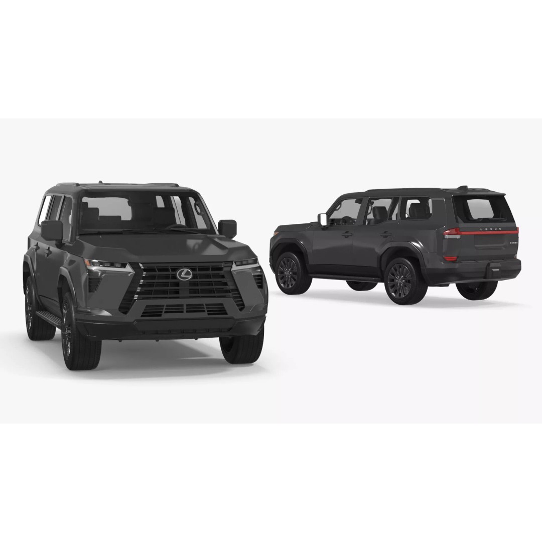 Lexus GX 550 SUV 2024 Gray 3D Model – High Poly PBR Asset, FBX - View 28