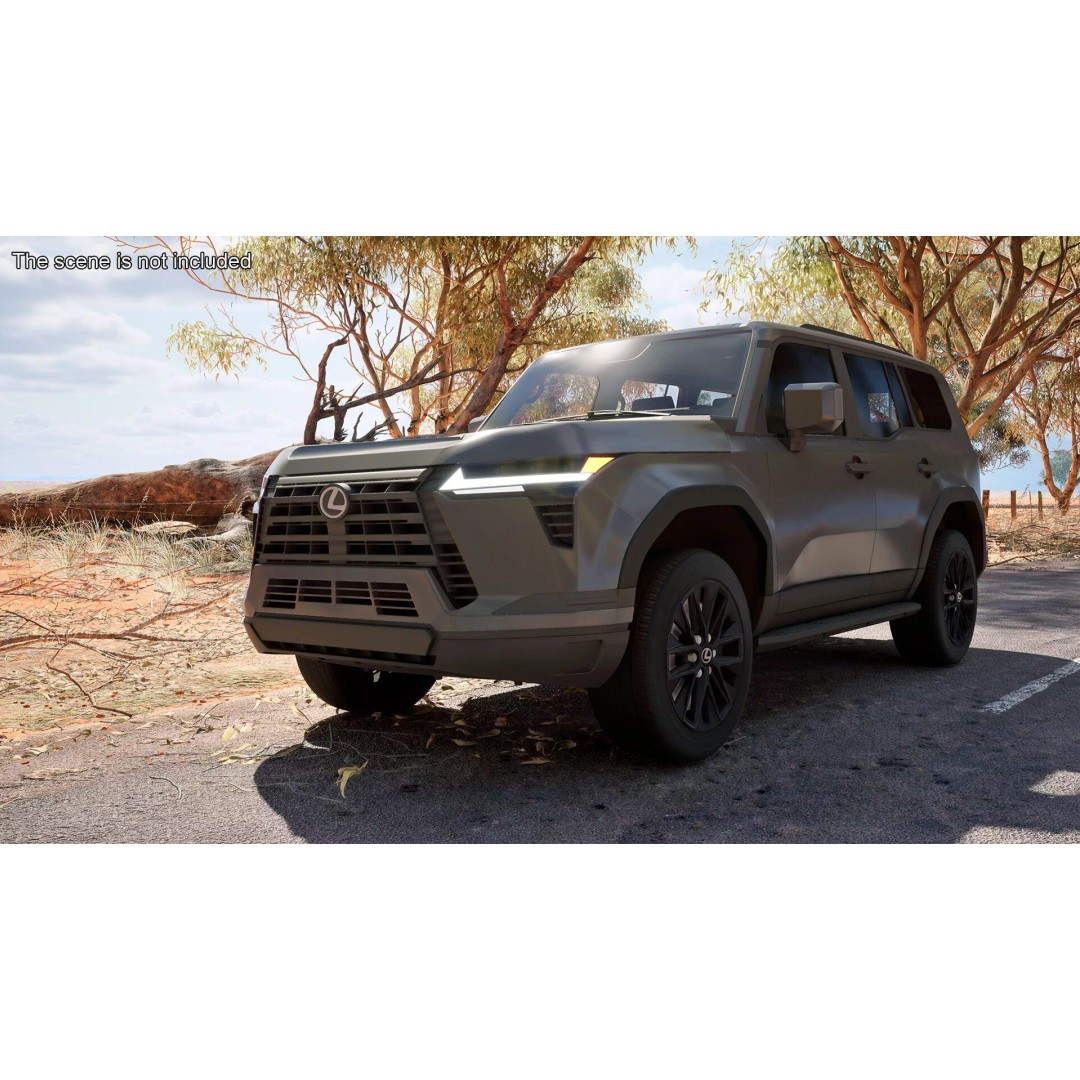 Lexus GX 550 SUV 2024 Gray 3D Model – High Poly PBR Asset, FBX - View 4