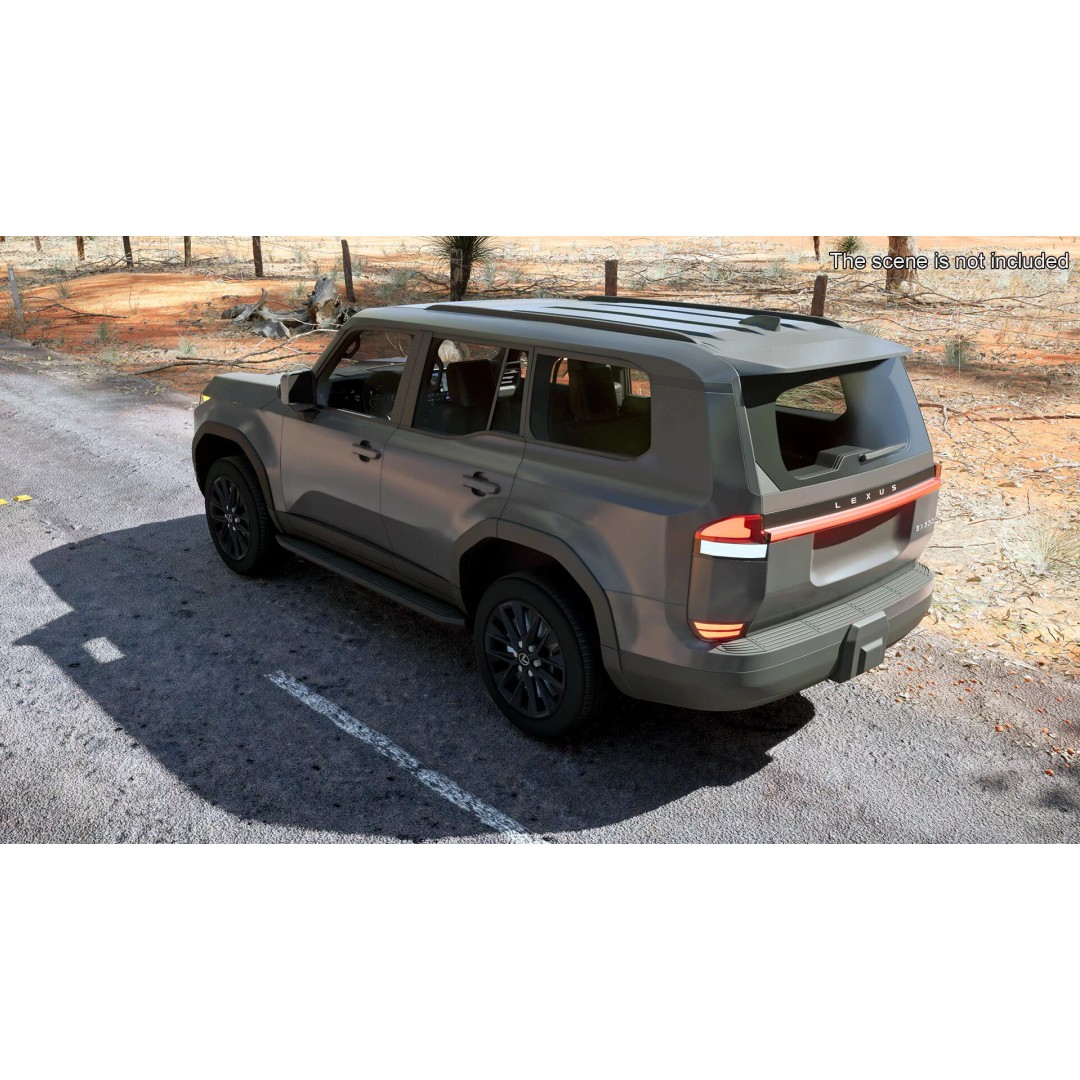 Lexus GX 550 SUV 2024 Gray 3D Model – High Poly PBR Asset, FBX - View 5