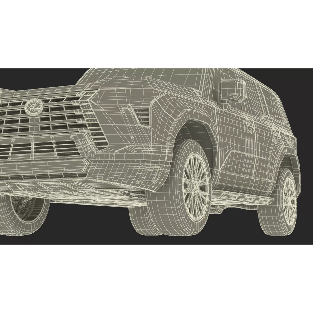 Lexus GX 550 SUV 2024 Gray 3D Model – High Poly PBR Asset, FBX - View 53