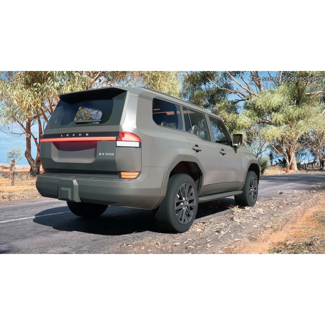 Lexus GX 550 SUV 2024 Gray 3D Model – High Poly PBR Asset, FBX - View 6
