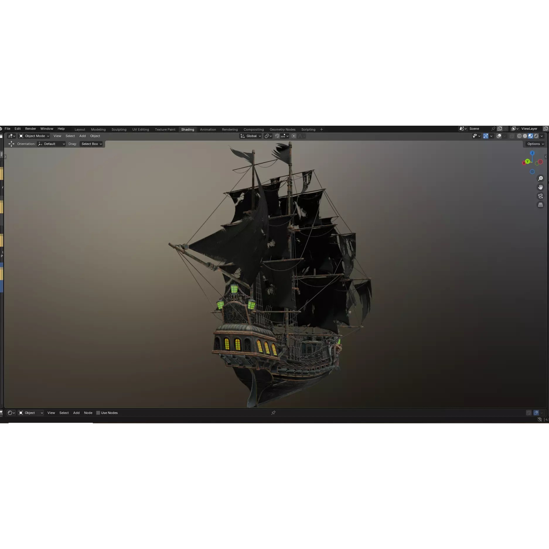 Reaper Pirate Ship - Low-Poly Game-Ready 3D Model - View 14