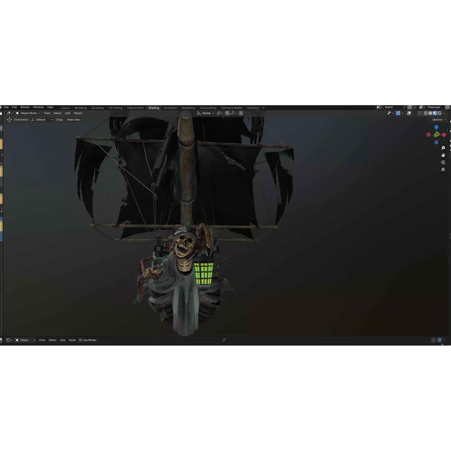 Reaper Pirate Ship - Low-Poly Game-Ready 3D Model - View 17