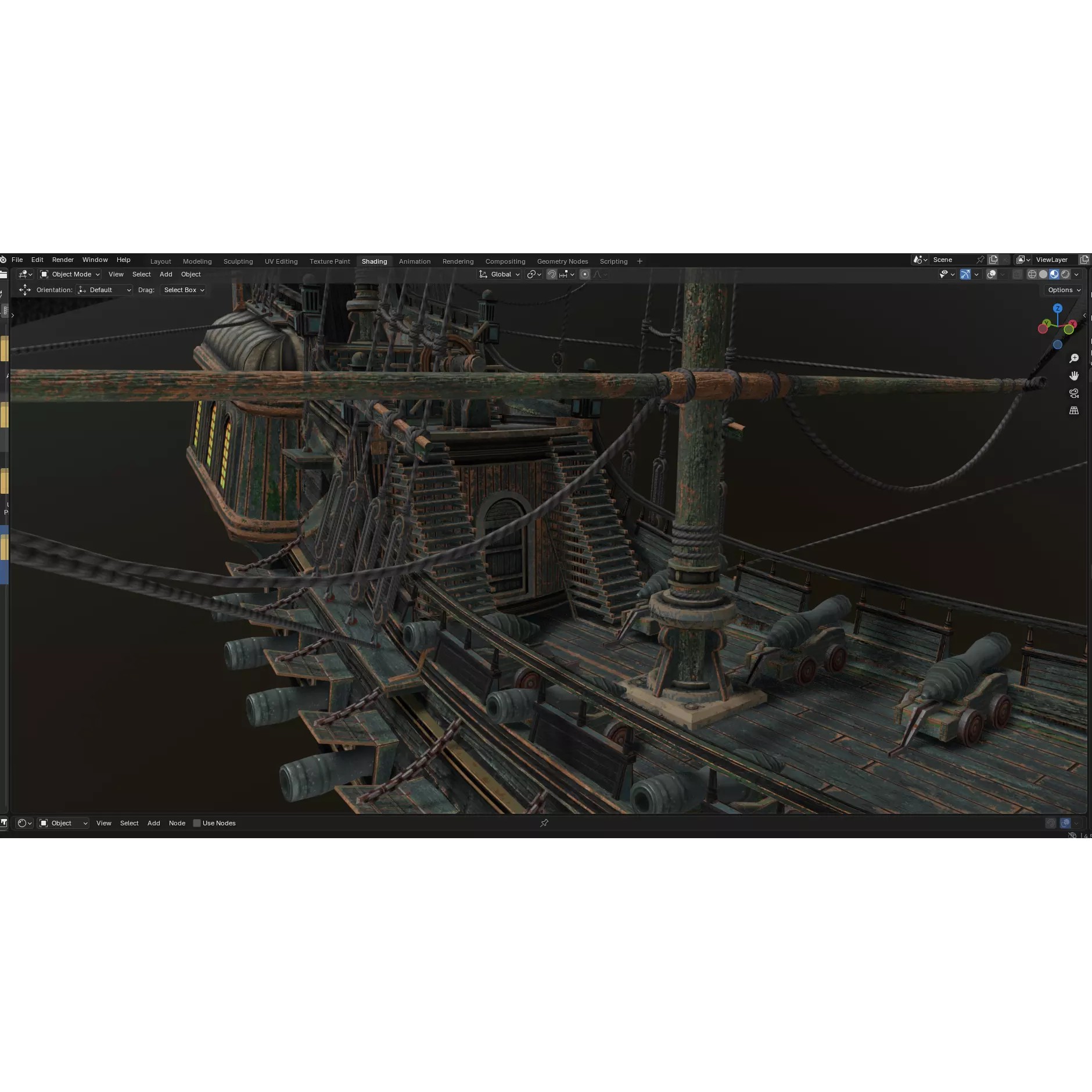 Reaper Pirate Ship - Low-Poly Game-Ready 3D Model - View 4