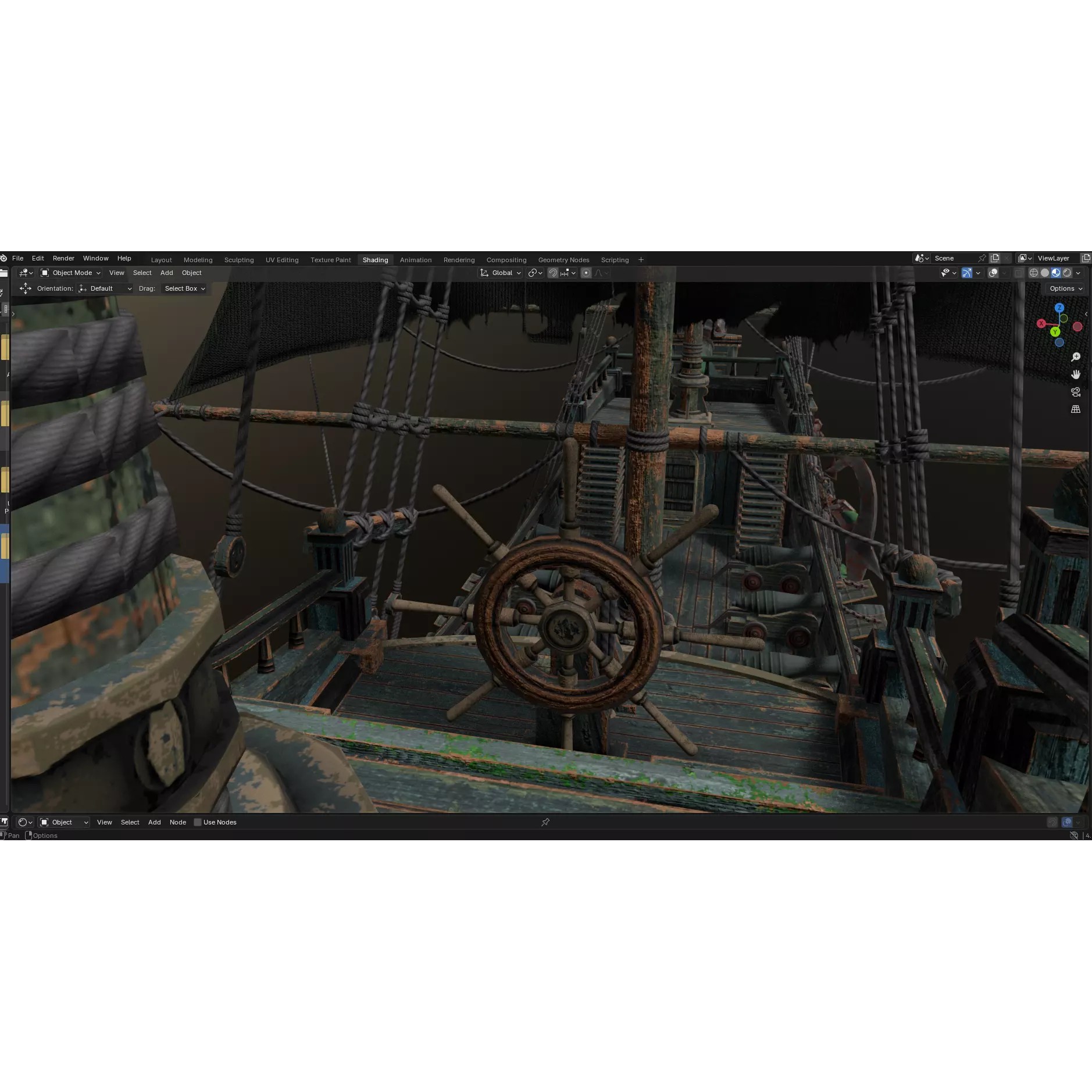 Reaper Pirate Ship - Low-Poly Game-Ready 3D Model - View 7