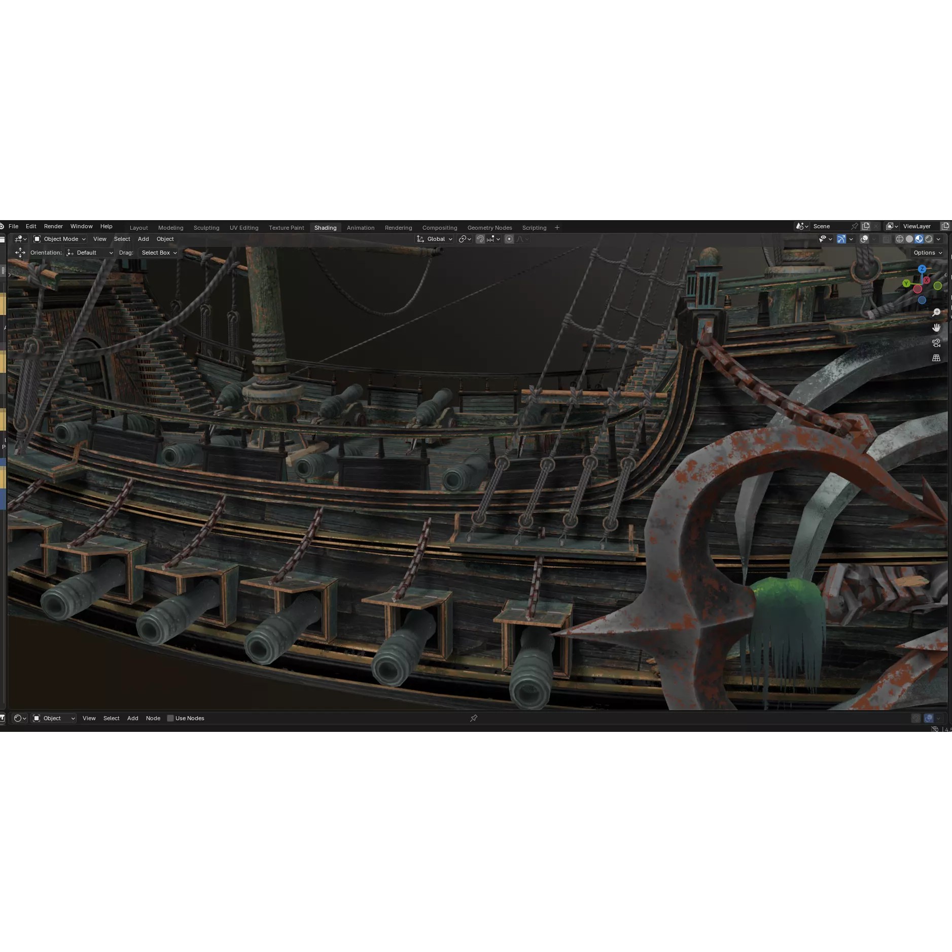 Reaper Pirate Ship - Low-Poly Game-Ready 3D Model - View 8