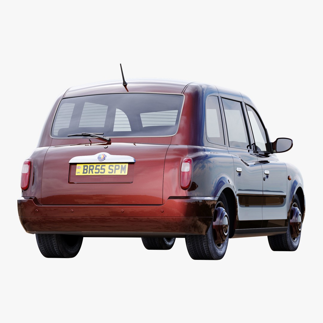 London Taxi TX4 3D Model – Realistic High Poly Vehicle, FBX, OBJ - View 10