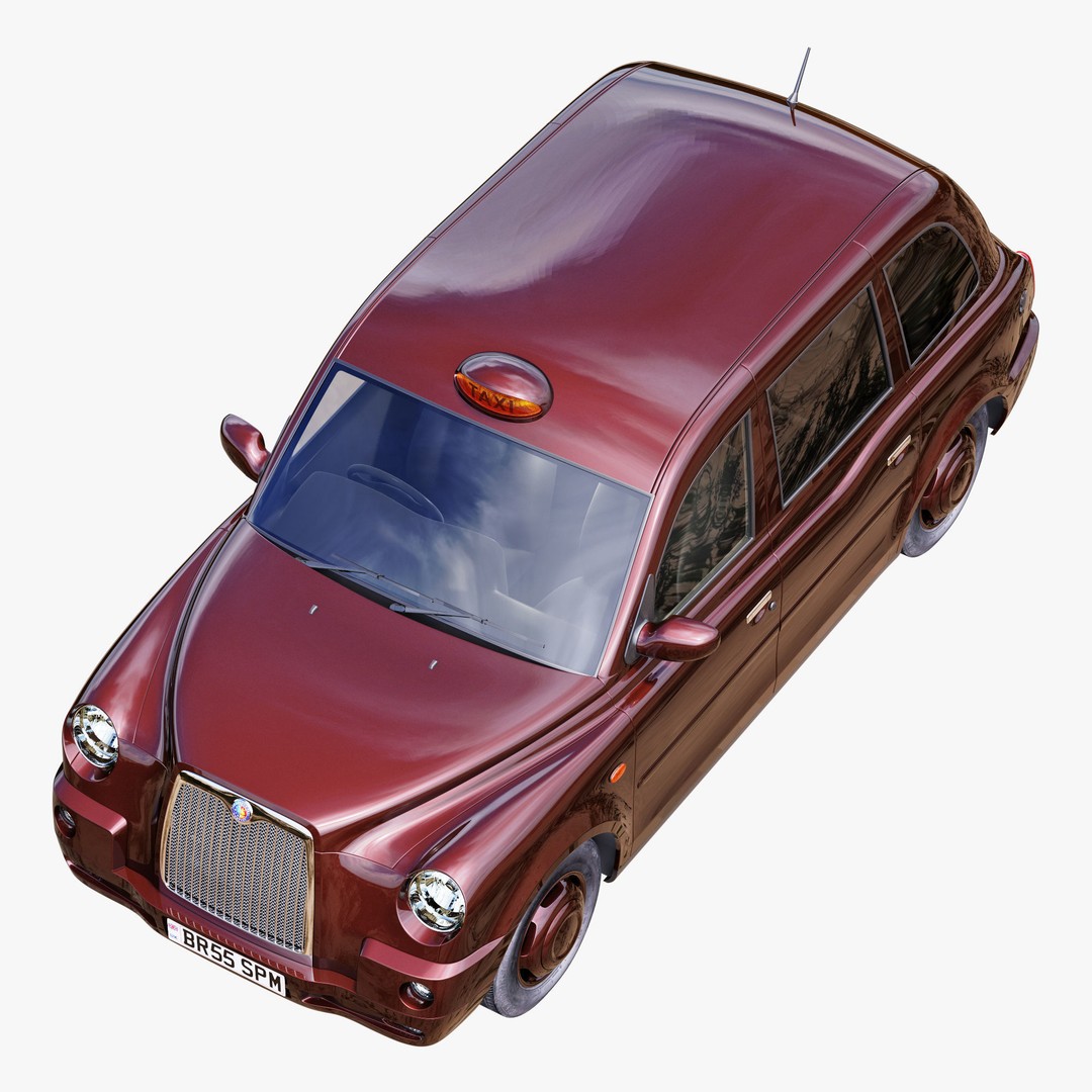 London Taxi TX4 3D Model – Realistic High Poly Vehicle, FBX, OBJ - View 11