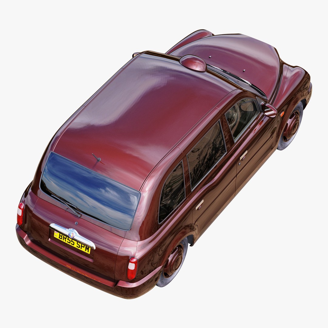 London Taxi TX4 3D Model – Realistic High Poly Vehicle, FBX, OBJ - View 12