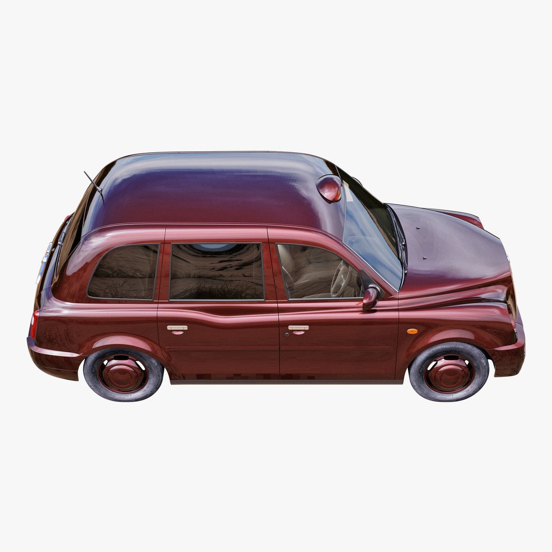 London Taxi TX4 3D Model – Realistic High Poly Vehicle, FBX, OBJ - View 13