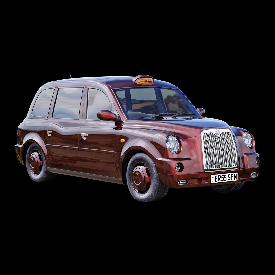 London Taxi TX4 3D Model – Realistic High Poly Vehicle, FBX, OBJ - View 16