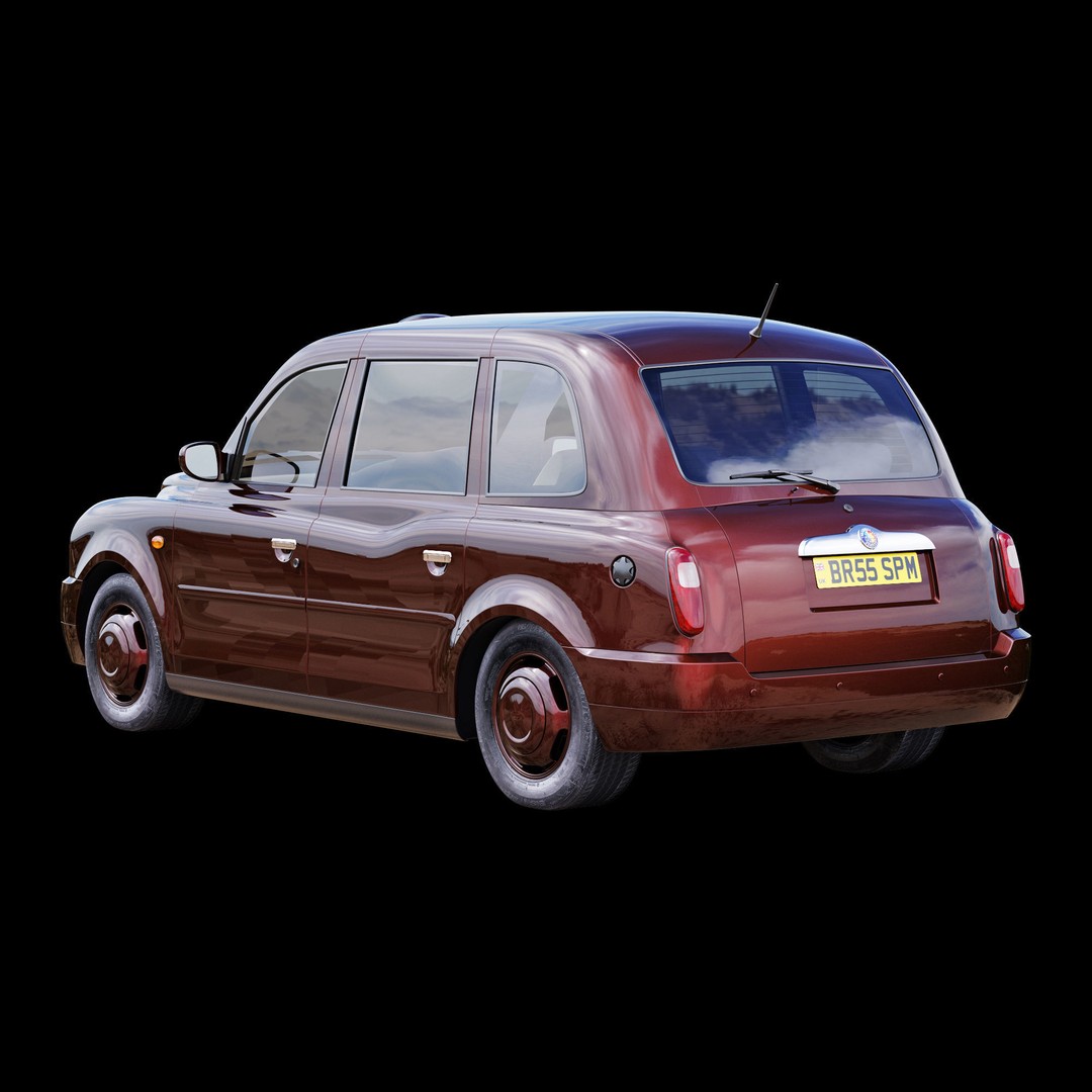 London Taxi TX4 3D Model – Realistic High Poly Vehicle, FBX, OBJ - View 17