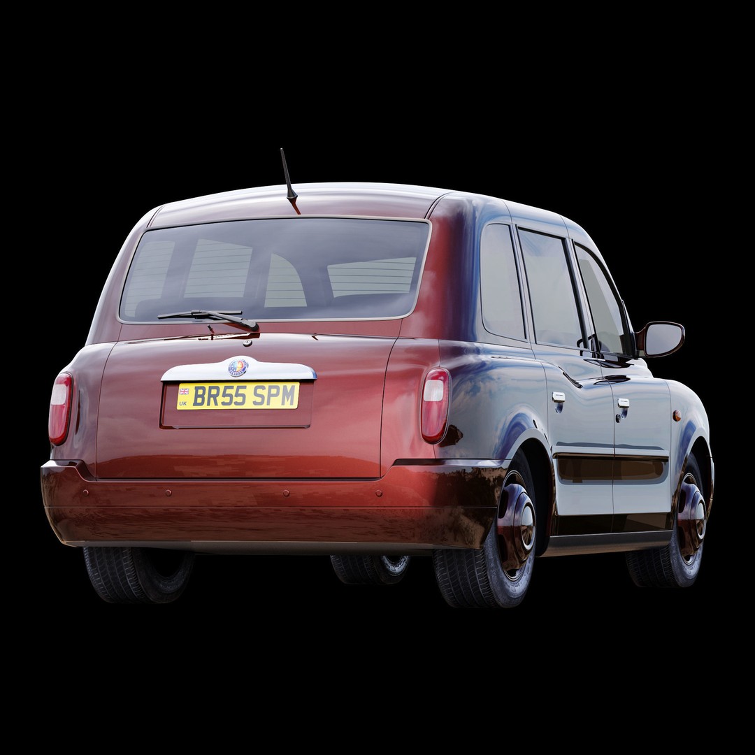 London Taxi TX4 3D Model – Realistic High Poly Vehicle, FBX, OBJ - View 21